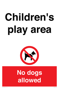 Children's play area. No dogs allowed